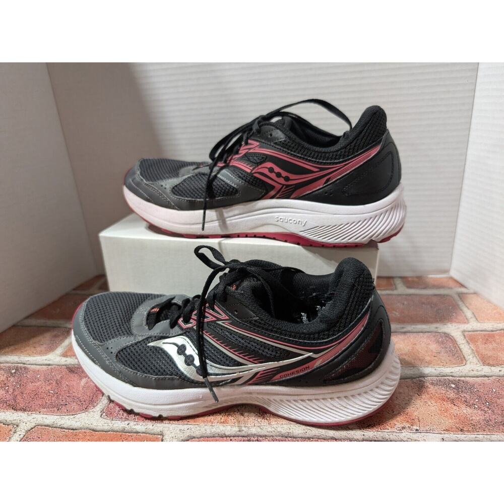 Saucony Cohesion Running Shoes Sneakers Womens Size 11 Black Pink S10628-2